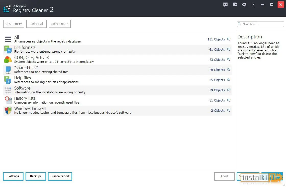 Ashampoo Registry Cleaner